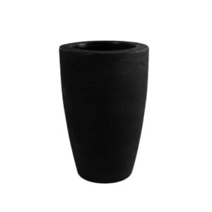 Produto Vaso cone grafiato 45 preto absoluto 6377 Plasmont