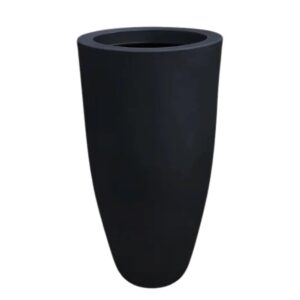 Produto Vaso cone grafiato 55 preto absoluto ref 6379 Plasmont