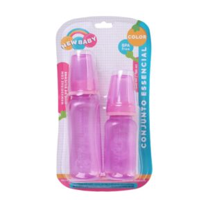Produto Kit c/ 2 mamadeiras essencial rosa ref 118521 New Baby