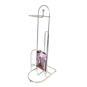 Produto Suporte p/ 4 rolos c/ dispenser p/ revista cromado ref 1830 Erca