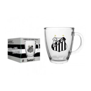 Produto Caneca de vidro cônica santos 350ml ref 111137  Allmix