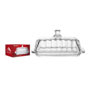 Produto Mantegueira de vidro retangular lines 17cm ref 143142 Allmix