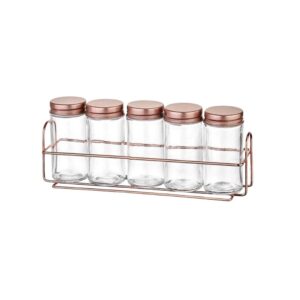 Produto Porta condimentos 5 pcs+ suporte ref 1224 Dolce home