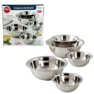 Produto Conjunto de bowls inox 5 pçs ref 1847 Dolce home
