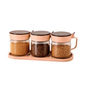 Produto Porta condimentos 3 potes + suporte 360ml ref 2138 Dolce home