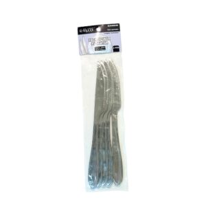 Produto Faca inox para jantar c/ serrinha 6 pcs ref 3006 Elite