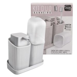 Produto Kit duo banheiro branco ref 1204 Usual