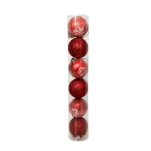 Produto Bola de natal c/6 pçs c/glitter ref 1382 Fertin