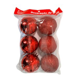 Produto Bola de natal 8cm c/ 6pçs ref 00267 Fertin