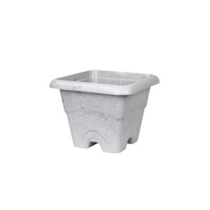 Produto Vaso quadrado 2 lts marmorizado carrara Plasdorta