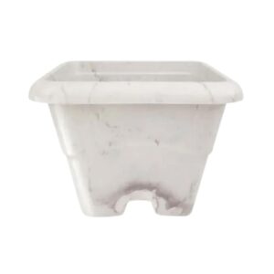 Produto Vaso quadrado 12lts marmorizado travertino ref 303 Plasdorta