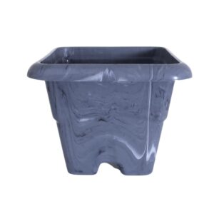 Produto Vaso quadrado 12 lts marmorizado cinza corumba ref 0304 Plasdorta