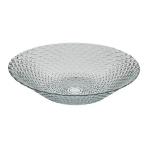 Produto Centro de mesa vidro redondo escamado natural ref 1476 Vitazza