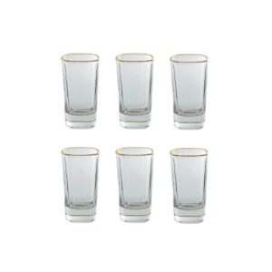 Produto Jogo de copos p/ shot chile c/ bordas de ouro ref 89062 Kehome
