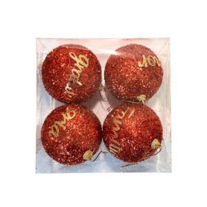 Produto Bola vermelha 8cm p/ arvore de natal ref NBOL8V39 Multiart