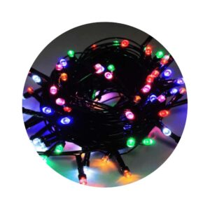 Pisca pisca 10mt lam led colorido fio verde 220v ref 10040 Fertin Produto Pisca pisca 10mt lam led colorido fio verde 220v ref 10040 Fertin