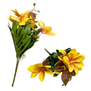 Produto Flor artificial buque de magnolia c/7 40cm ref 2633 Fertin