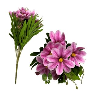 Produto Flor artificial buque de plumeria c/10 42cm ref 2638 Fertin