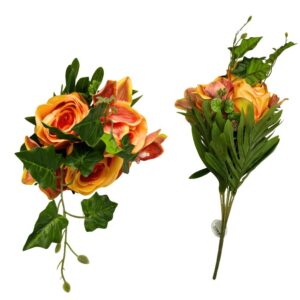 Produto Flor artificial buque misto rosa e orquidea c/10 46cm 2652 Fertin