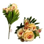 Produto Flor artificial buque misto rosa e orquidea c/10 46cm 2652 Fertin