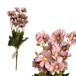 Produto Flor artificial buque margarida misto c/5 35cm ref 50035 Fertin