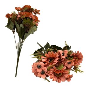 Produto Flor artificial buque de gerbera misto c/10 39cm ref 1774 Fertin