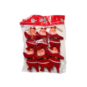 Produto Enfeite papai noel 8cm c/ 6 pçs ref 1107 Fertin