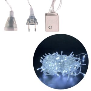 Produto Pisca pisca 10mt lamp led branco 110v macho/fem  ref 00042 Fertin