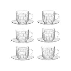 Produto Jogo de xicara de cha c/ pires rattan 240ml ref 085 Etilux