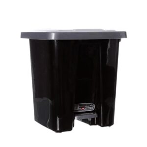 Lixeira 15 lts c/ pedal silverblack preta ref 2107 MB Produto Lixeira 15 lts c/ pedal silverblack preta ref 2107 MB
