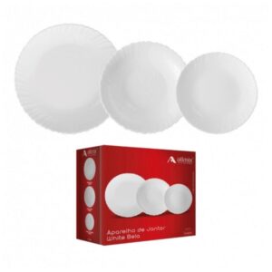Produto Aparelho de jantar de vidro white bela 12 pcs ref 607320 Allmix
