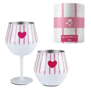 Produto Taça ou copo termico inox 2 em 1 360ml love ref 412009 Allmix