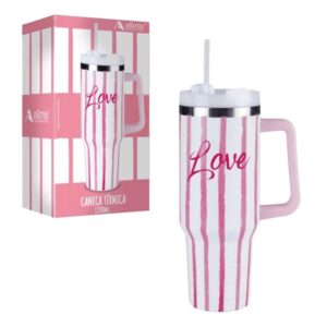 Produto Caneca termica inox c/ tampa 1200ml love ref 412010 Allmix