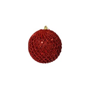 Produto Bola de relevo trançado10cm p/ arvore de natal nbol10v07 Multiart