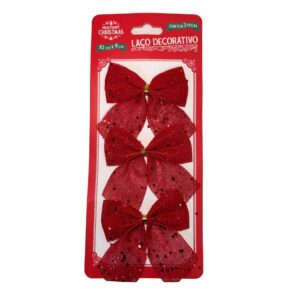 Produto Laco de natal c/3 un 3 cores ref  LAC72 Multiart